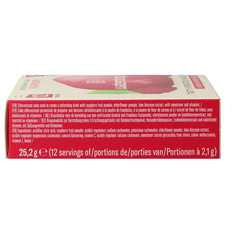 Waterdrop Microdrink Flair Raspberry effervescent tablets in a package of 12, flavored drink additive for water.