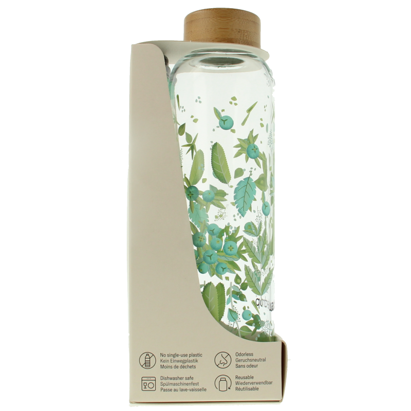 Waterdrop Glazen drinkfles 600ml for cooking and dining, clear glass with a sleek design, ideal for beverages or water.