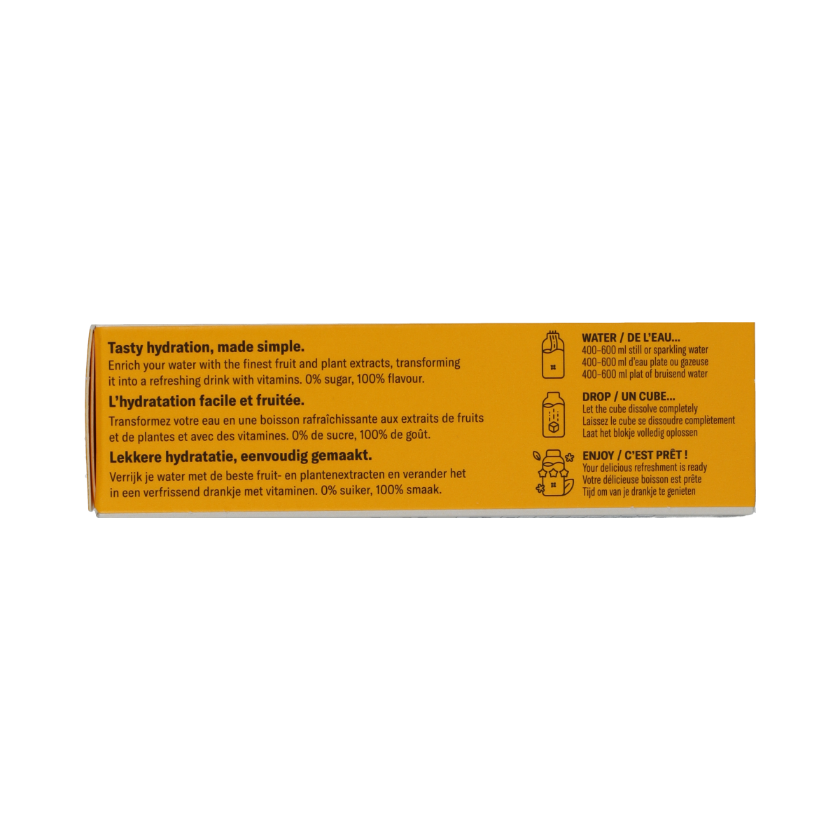 Waterdrop Microdrink peach iced tea effervescent tablets in a box, 12 pieces, for flavored drinks and hydration.