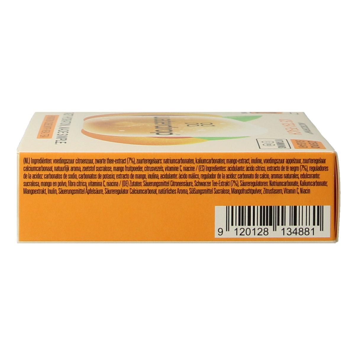 Waterdrop Microdrink Ice Tea Peach flavored effervescent tablets, 12-pack, for making refreshing peach ice tea drinks.