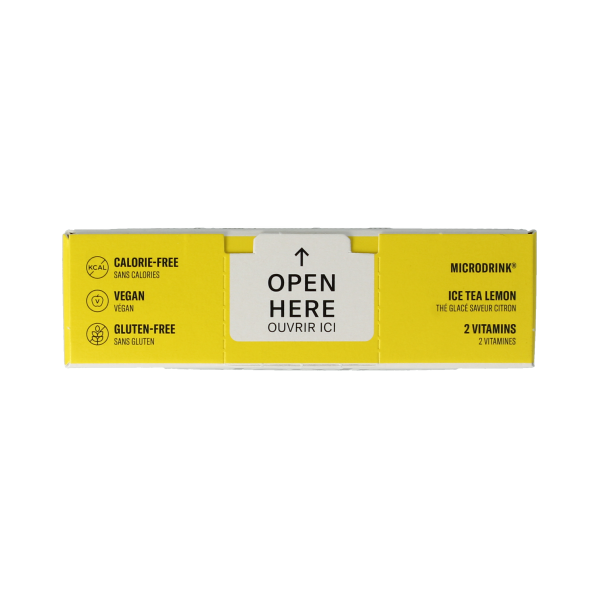 Waterdrop Microdrink ice tea lemon flavor effervescent tablets for drinks, 12 pieces, in a clear package with lemon imagery.
