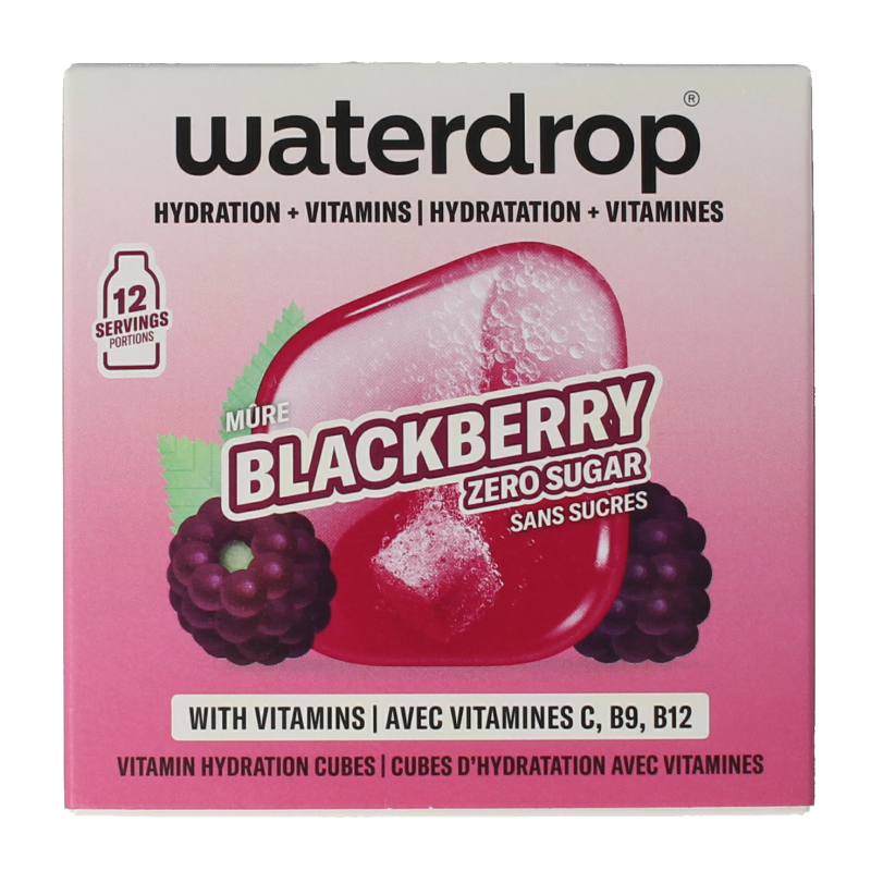Waterdrop Microdrink Braam flavor in a pack of 12, colorful beverage bottles for flavored water and drinks.