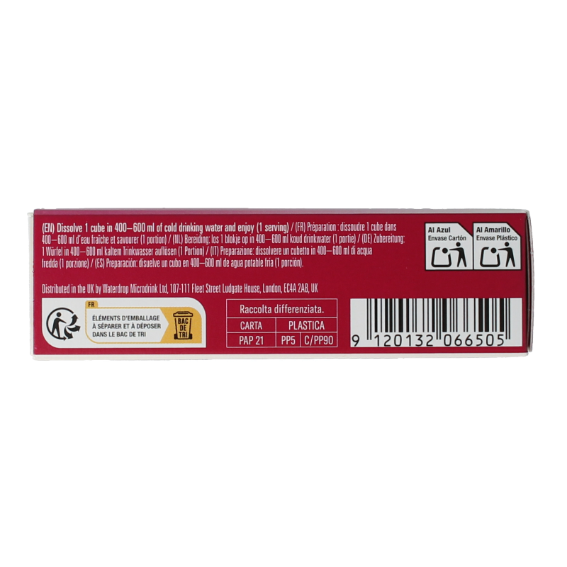 Waterdrop Microdrink Braam flavor in a pack of 12, colorful fruit-flavored drink tablets for enhancing water.