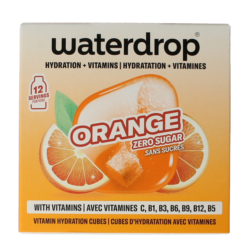 Waterdrop Microdrink Summer Orange flavor, 12 drink tablets in a box, flavorful infusion for water, from the Waterdrop brand.