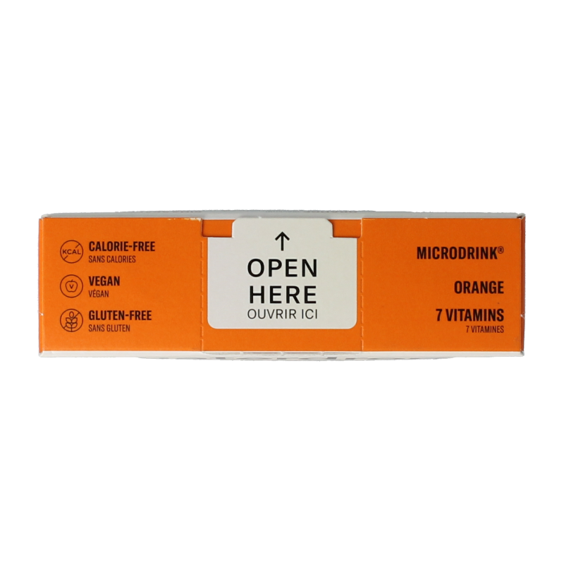 Waterdrop Microdrink Summer Orange flavor, 12-piece pack, small drink tablets for flavored water, in colorful packaging.