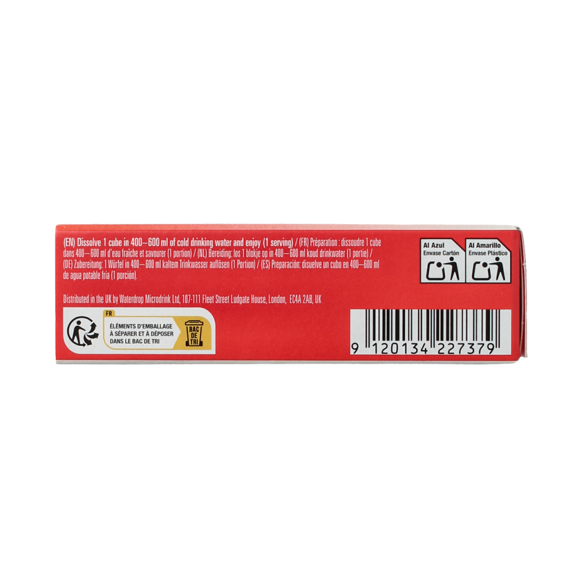 Waterdrop Microdrink summer grapefruit flavor, 12-pack, natural drink powder for flavoring water, in colorful packaging.