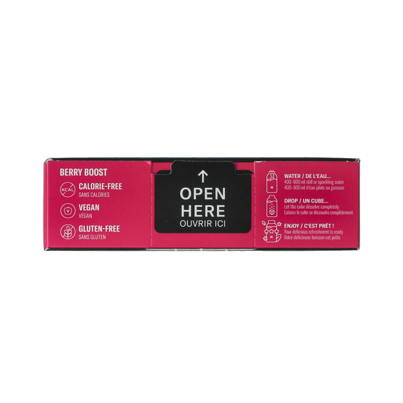 Waterdrop Microenergy Berry Boost drink tablets, 12 pieces, in colorful packaging, for enhancing water flavor and energy.