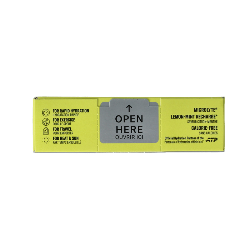 Waterdrop Microlyte lemon mint flavored drink tablets in a pack of 12, designed for hydration and taste enhancement.