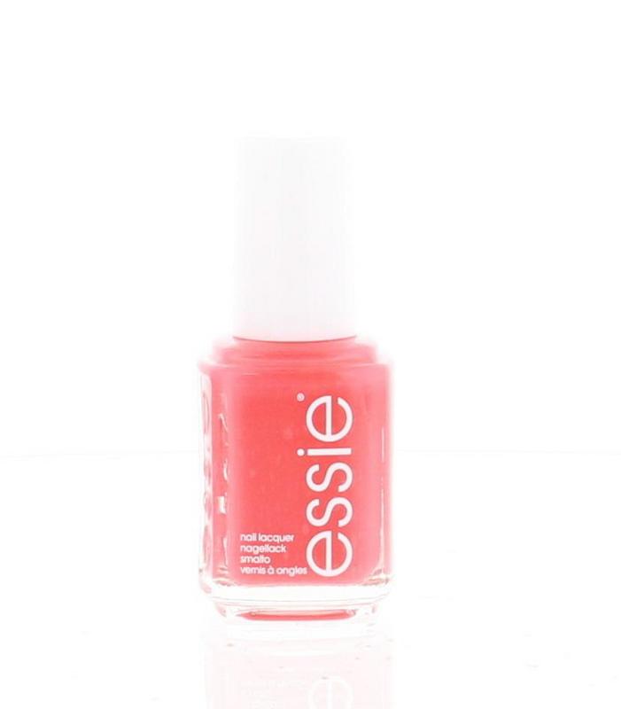 Essie Cute as a Button nail polish bottle, 13.5ml, showing the colorful makeup product with label and cap.