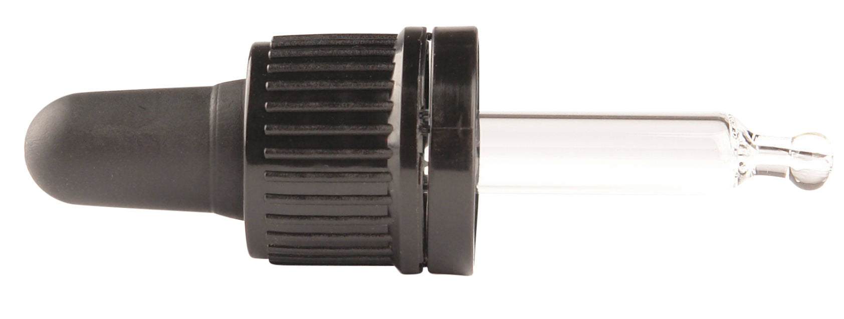 Set of 10 black 5ml Helios Holland glass pipettes, ideal for precise liquid transfer and packaging in laboratory settings.