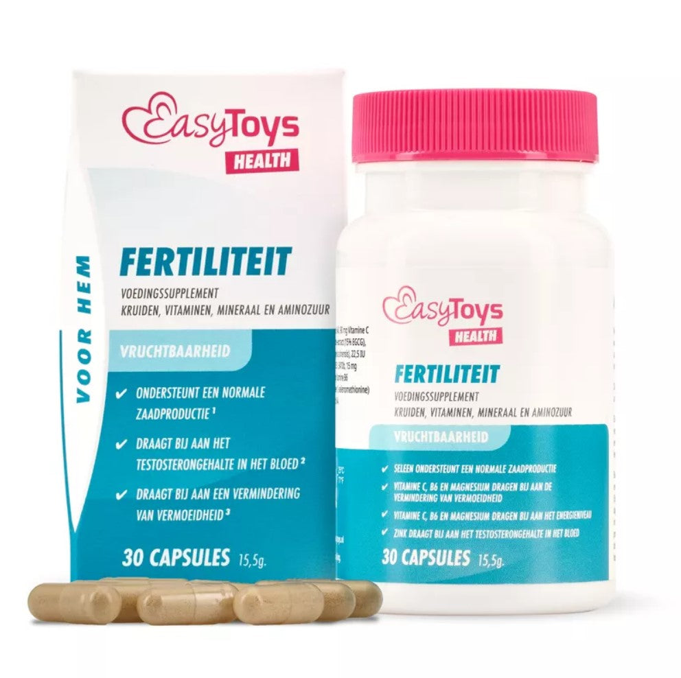 EasyToys Health Fertiliteit man capsules, dietary supplement with 30 capsules for reproductive health and wellness.