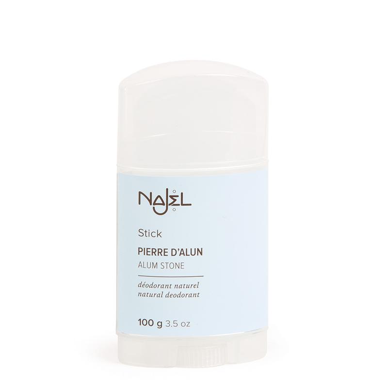 Najel Aleppo deodorant stick in a 100g container with a beige and green label, designed for natural deodorant use.