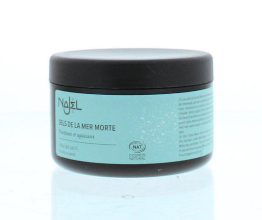Najel Aleppo Dead Sea Salt Bath and Shower Product, 180g, natural mineral-rich soap for skin cleansing and relaxation.