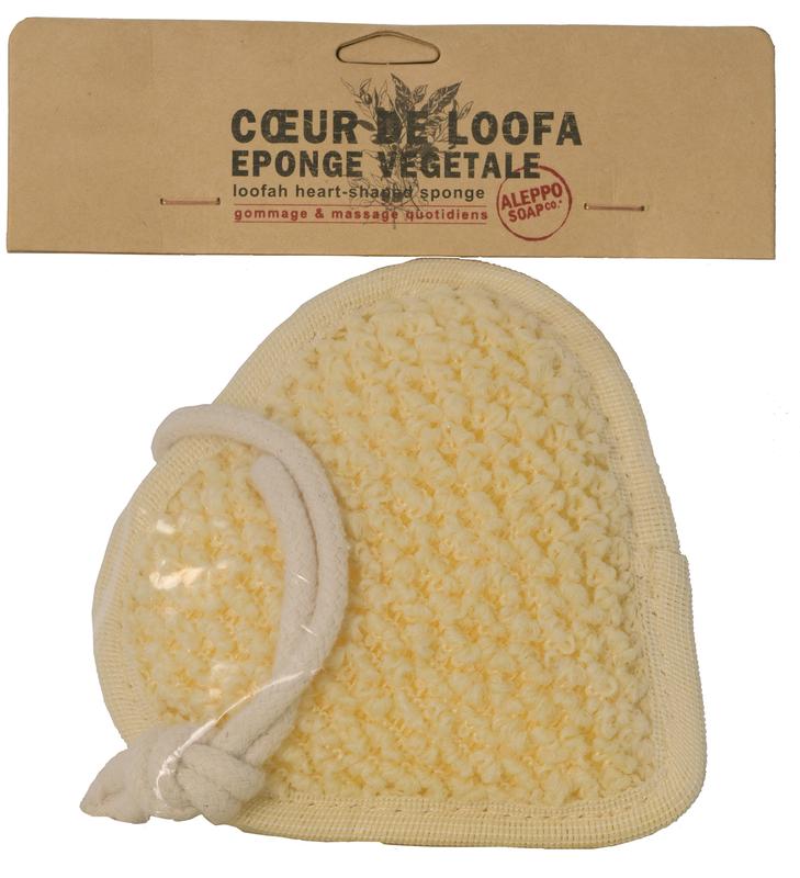 Aleppo Soap Co natural loofah sponge for body cleansing, soft and exfoliating, shown in the image.