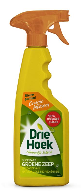 Driehoek Oranjebloesem schoonmaakartikelen spray bottle, 500ml, with orange blossom scent and label showing product details.