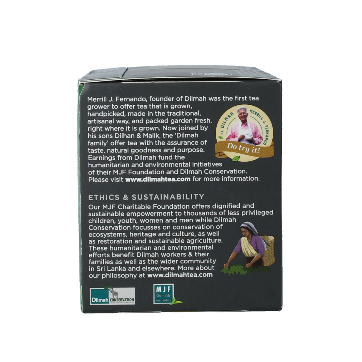 Box of Dilmah Earl Grey Classic tea bags with 25 count, featuring the brand logo and classic tea packaging design.
