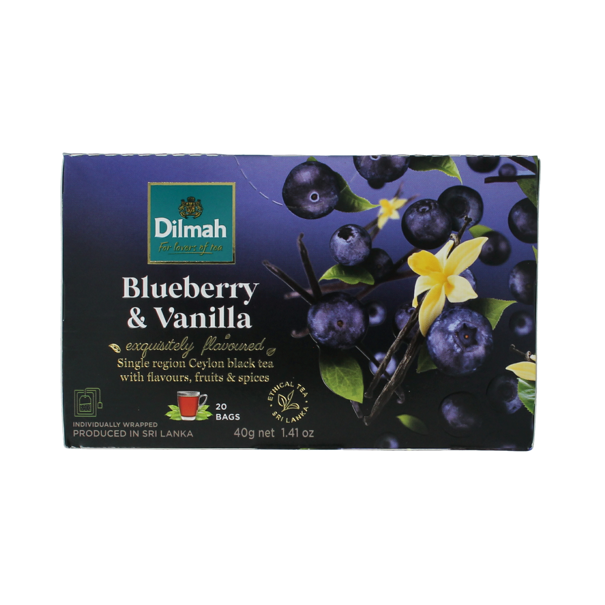 Dilmah Blueberry & vanilla fun tea 20.00 Zakjes