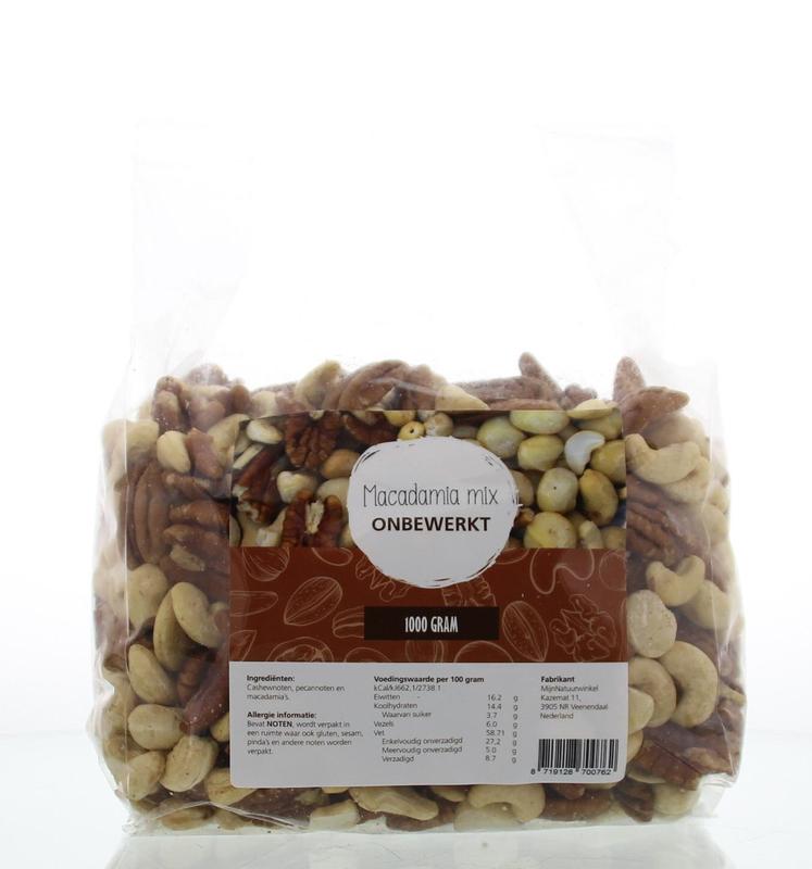 MijnNatuurwinkel Macadamia mix onbewerkt 1.00 Kilogram