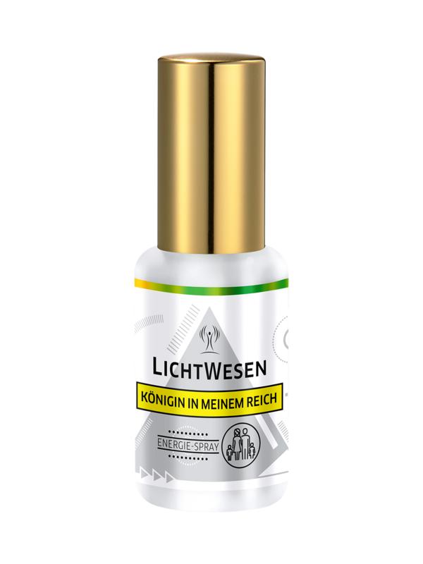 Lichtwesen Koningin in mijn rijk geurspray, 30ml, spiritualiteit product with elegant packaging and branding.