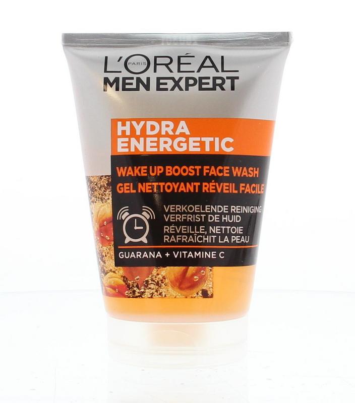 Men Expert Hydra Energetic face wash in 100ml bottle, designed for men's skincare and facial cleansing.