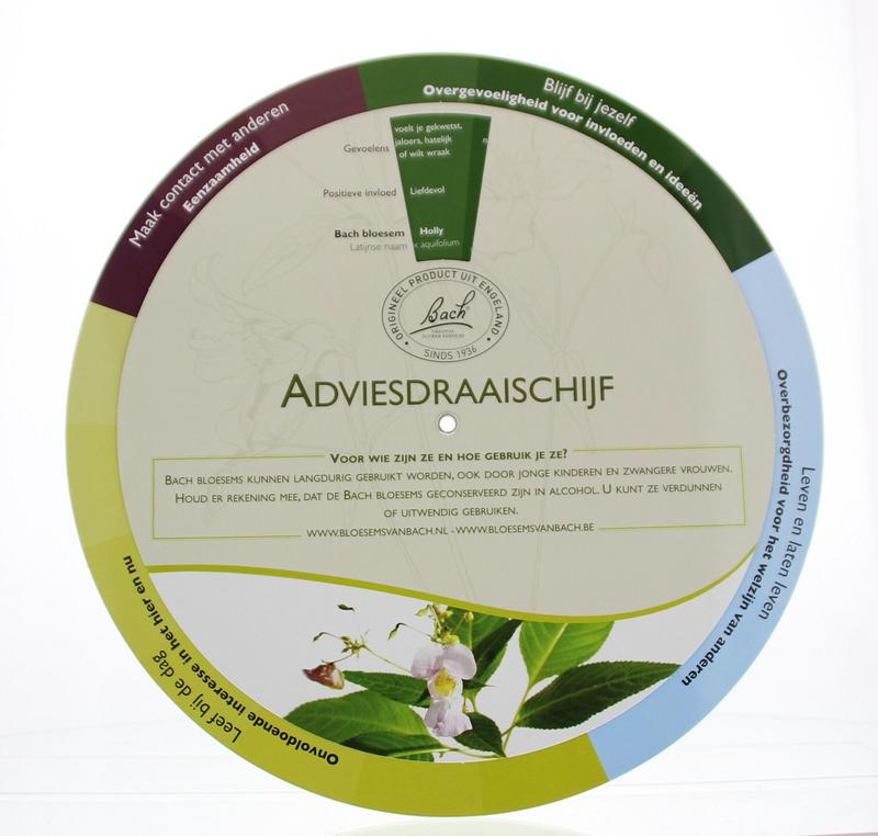 Bach Advies draaischijf 1.00 Stuks, B2C folder, showing a close-up of the black rotating disc with product details.