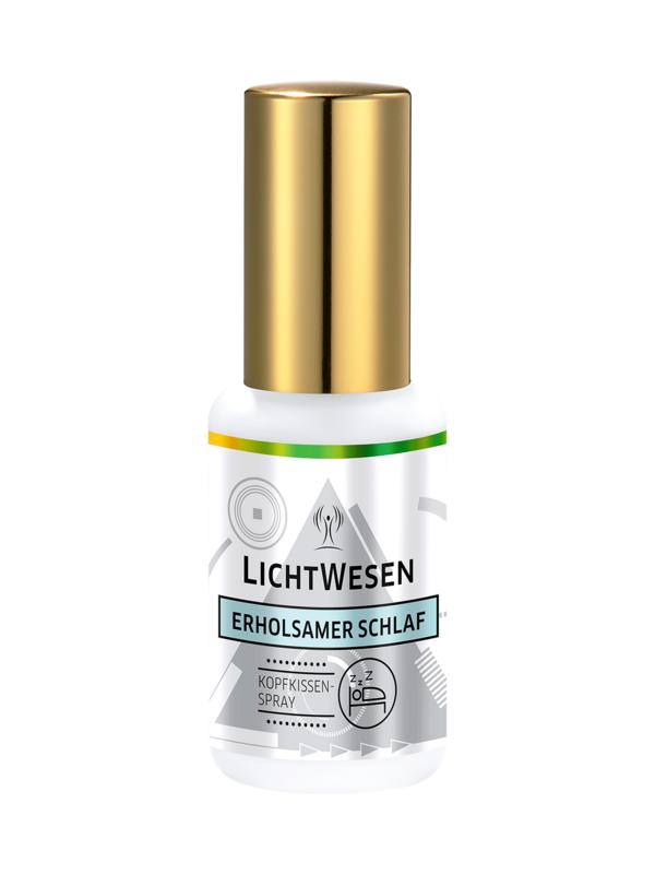 Lichtwesen ontspannende slaap hoofdkussenspray in 30ml bottle, featuring calming spiritual aroma for restful sleep.