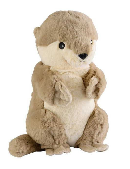 Warmies otter plush toy, soft stuffed animal from Warmies, designed for comfort and play, shown in a cozy pose.