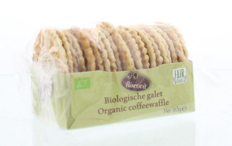 Biscovit Galetten bio koeken in 165g packaging, featuring golden-brown organic biscuits with a crispy texture.