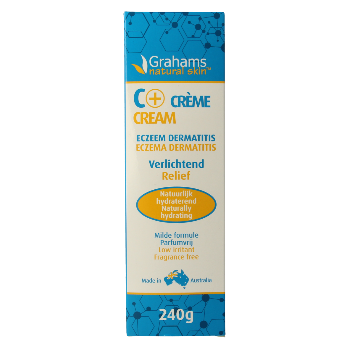 Grahams C+ Creme body lotion in 240g jar, moisturizing skincare product from Grahams for healthy, nourished skin