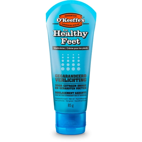 O'Keeffe's Healthy Feet tube of voetverzorging cream, 85g, with smooth, nourishing moisturizer for dry, cracked feet.