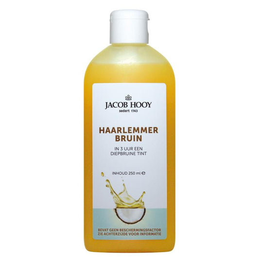 Jacob Hooy Haarlemmerbruin body care bottle, 250ml, with label and cap, designed for personal body care and wellness.