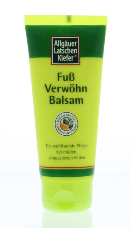 Allgauer Latshen Kiefer voetbalsem in 100ml bottle, nourishing foot care with natural ingredients and soothing formula.