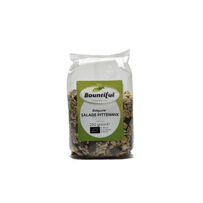 Bountiful Bountiful Salade Pittenmix Bio raw superfood mix in 250g package, featuring a variety of organic seeds and nuts.