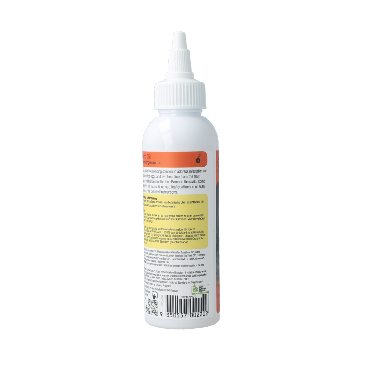 Ecokid Lice Bomb hair treatment bottle, 125ml, for head lice removal, natural lice treatment from Ecokid.