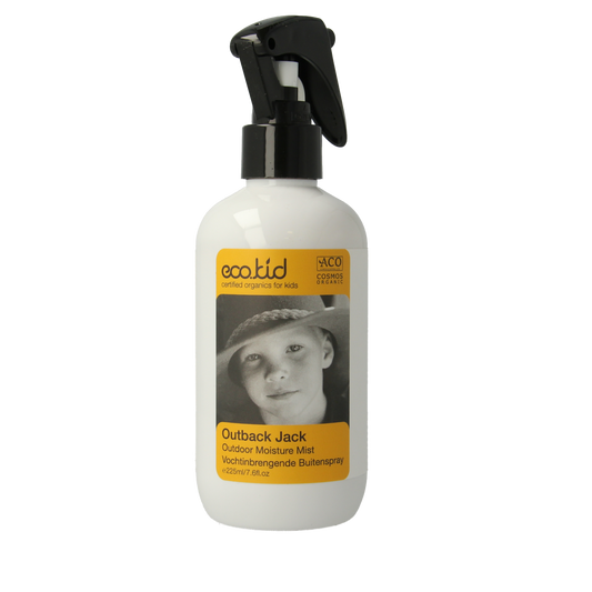 Ecokid Outback Jack outdoor insect repellent spray bottle, 225ml, for protecting against biting insects outdoors.