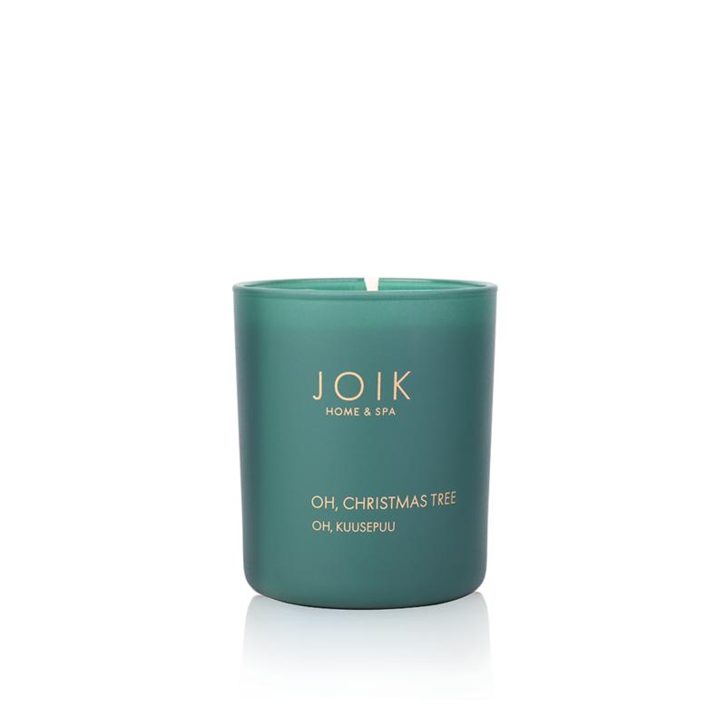 Joik Organics soywax candle Oh Christmas in 150g jar, natural scented kaarsen with festive holiday aroma.