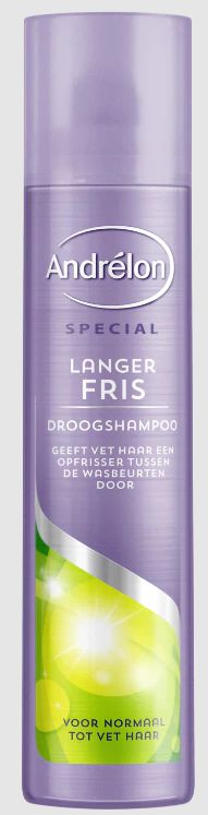 Andrelon droogshampoo voor langer haar, 245 ml, haarverzorging spray in sprayflacon, geschikt voor fris en schoon haar