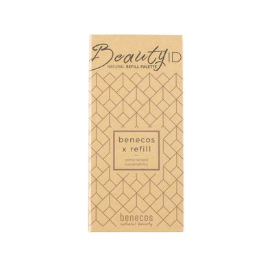 Benecos Natural Beauty ID Leerpalette large makeup case with multiple compartments for organizing beauty products and brushes.