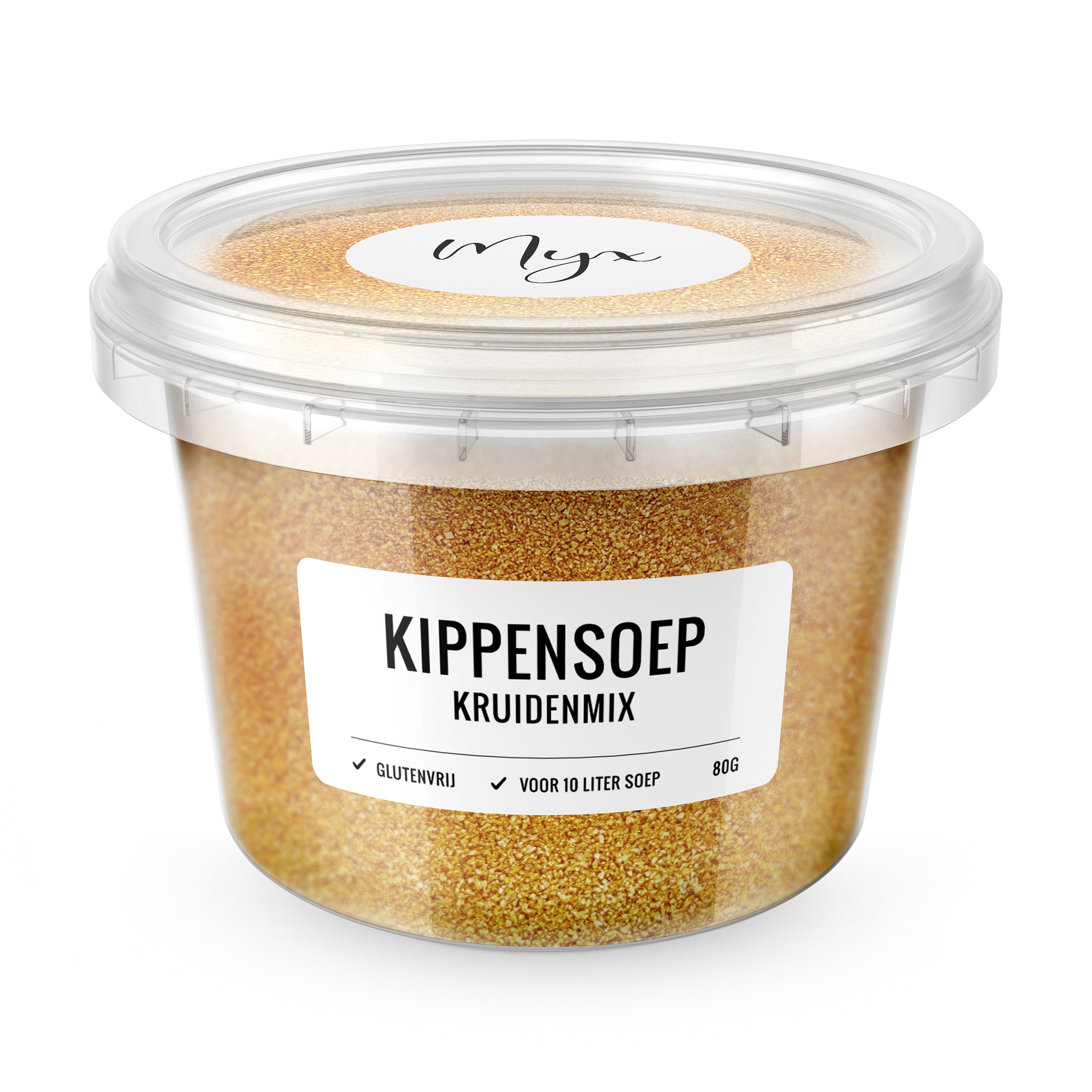 Myx Kruidenmix kippensoep, glutenvrij kruiden- en maaltijdmix in 80g verpakking, rich in herbs and spices for flavorful chicken soup