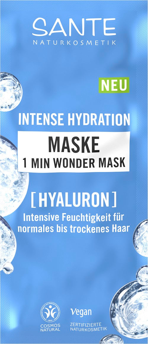 Sante Hydration Wonder Mask for hair, 20ml, nourishing hair treatment with visible packaging and applicator in the image.