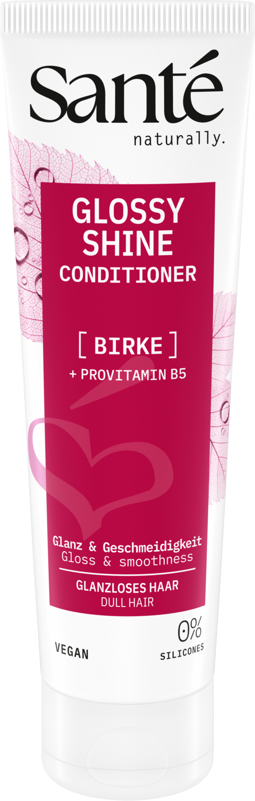 Sante Glossy Shine Conditioner Birch, 150ml, Haarverzorging with smooth, shiny hair effect, in a sleek bottle.