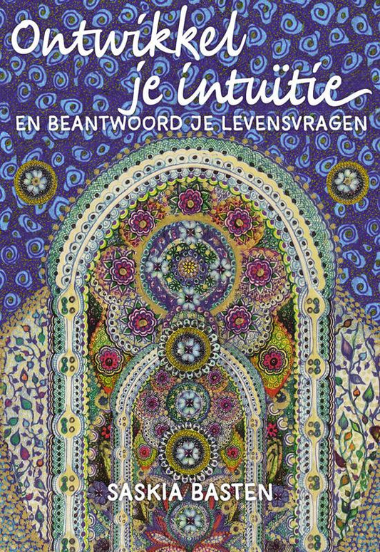 A3 boeken development guidebook titled "Ontwikkel je intuïtie" showing a colorful cover with text and illustrations.