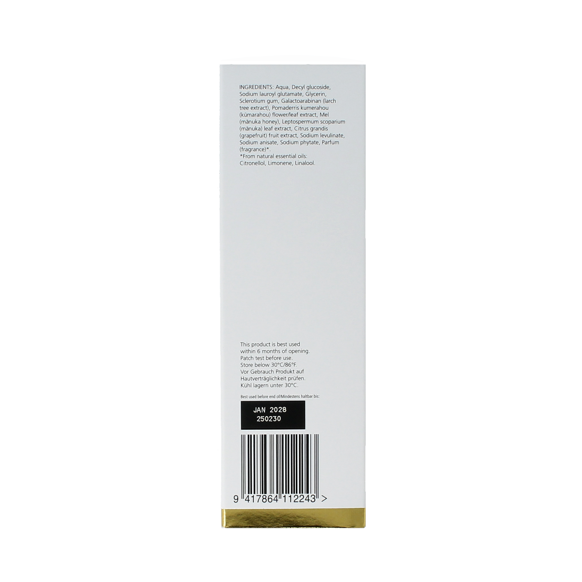 Living Nature Purifying Cleanser in 120ml bottle, natural facial skincare product with a clear liquid and pump dispenser.
