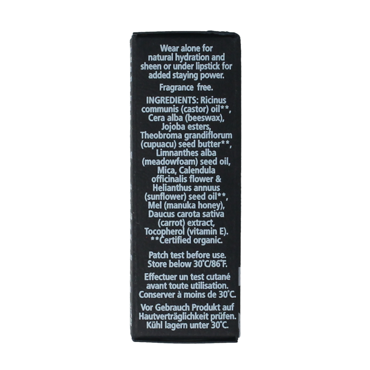 Living Nature Lip Hydrator 01 in 3.80g, natural lip care product with hydrating formula, shown in the image.