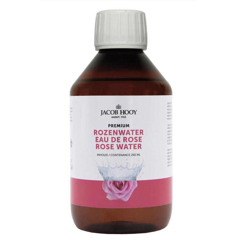 Jacob Hooy Rozenwater facial spray in 250ml bottle, natural rose water for skincare and facial hydration.