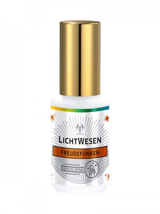Lichtwesen Vank van vreugde geurspray 30ml, spiritualiteit product with a colorful label and spray nozzle.