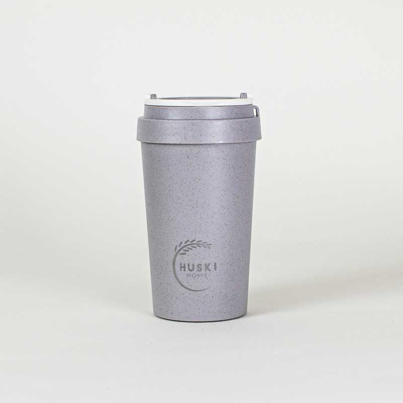 Huski Home rice husk cup in slate color, 400ml capacity, ideal for cooking and dining, eco-friendly bamboo fiber material.