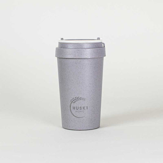Huski Home rice husk cup in slate color, 400ml capacity, ideal for cooking and dining, eco-friendly bamboo fiber material.