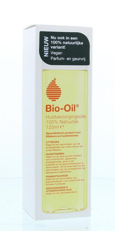 Bio Oil huidverzorgingsolie in 125 ml fles, natuurlijk lichaamsverzorgingsproduct met essentiële ingrediënten voor huidverbetering