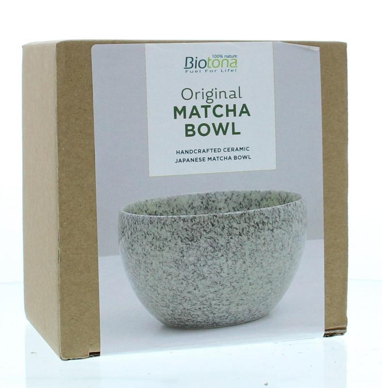 Biotona Matcha bowl in grey and green, 1 piece, perfect for tea or matcha preparation, made for wellness and comfort.